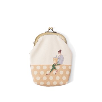 知音文創｜電繡口金包零錢包 女孩珍奶