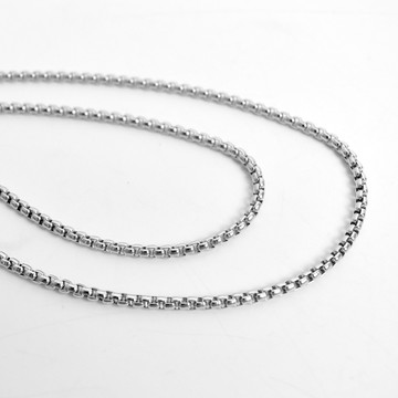 客製 2.5mm珍珠方塊鋼鍊【NAW26】