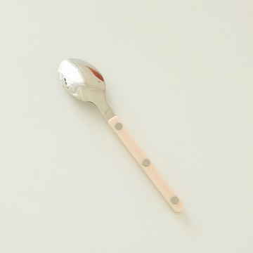 沐慕家居 304不鏽鋼甜點勺 - 法式餐具  奶白色  1支
