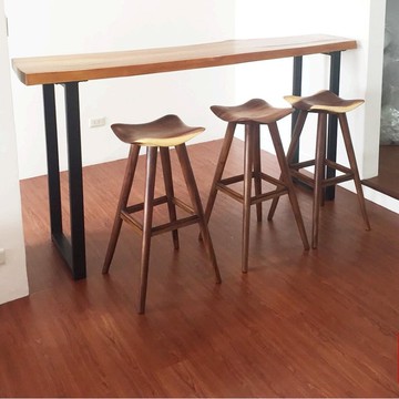 【吉迪市100%原木家具】SNCH004 荷葉邊吧台椅 椅子 高腳椅