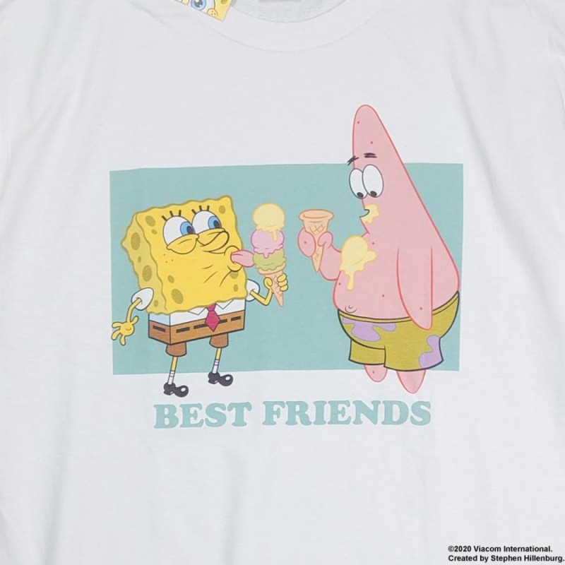 スポンジボブ Tシャツ キャラクター ティシャツ BEST FRIEND WITHICE