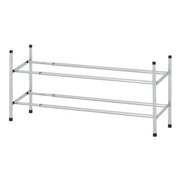 【H&R安室家】台製簡約風可堆疊伸縮雙層收納鞋架 鞋收納 SH121