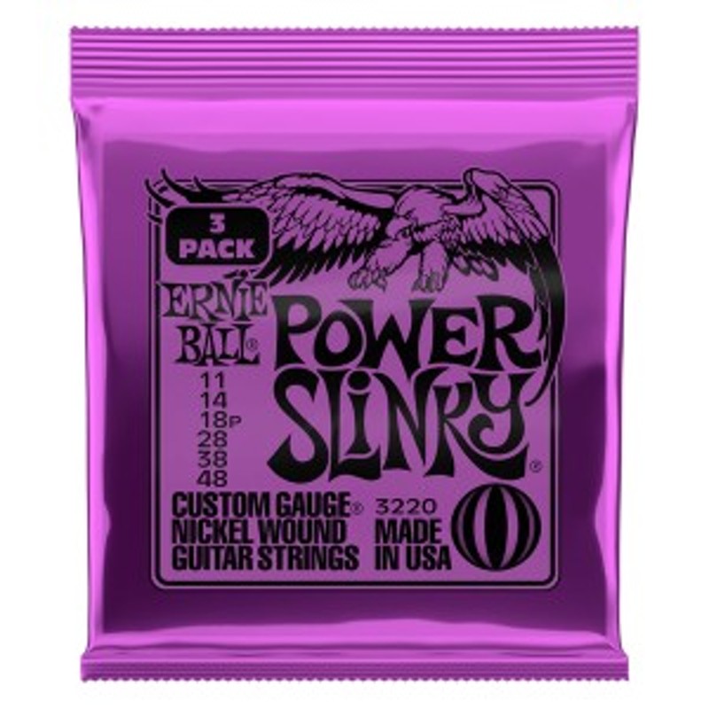 アーニーボール P03220 エレキギター弦（11-48） 3パックERNiE BALL POWER SLINKY 3 PACK[P03220]  返品種別A 通販 LINEポイント最大10.0%GET | LINEショッピング