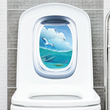 【MR.ZAKKA】創意萬用裝飾貼紙-景觀主題 海底星空窗景 D款 居家布置 DIY可移式壁貼 無痕壁貼 牆貼