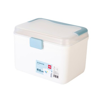 得力Deli多功能手提收納箱/PK115/小號/白色/220x175x155mm