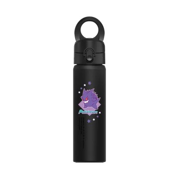 磁吸水壺 AquaStand 不鏽鋼 700cc - 附吸管 黑 - 寶可夢 Pokemon - 多彩系列-耿鬼