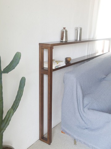 免運/附發票 落地置物架 全實木沙發后置物架靠墻落地床頭收納長條窄架子暖氣片置物架定制 快速出貨