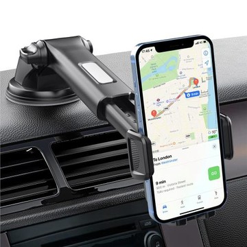 跨境熱銷 車載手機導航支架擋風玻璃儀表臺面伸縮桿吸盤式手機支