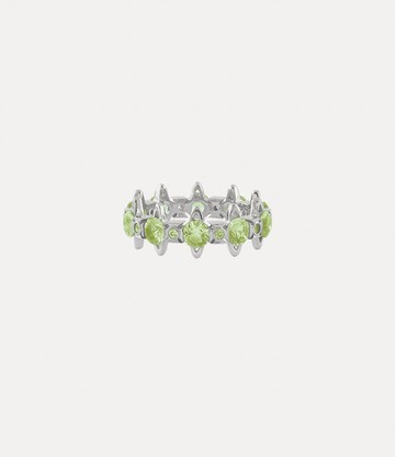 Vivienne Westwood Warwick Ring Platinum-lime-green-cz Platinum-lime-green-cz Unisex