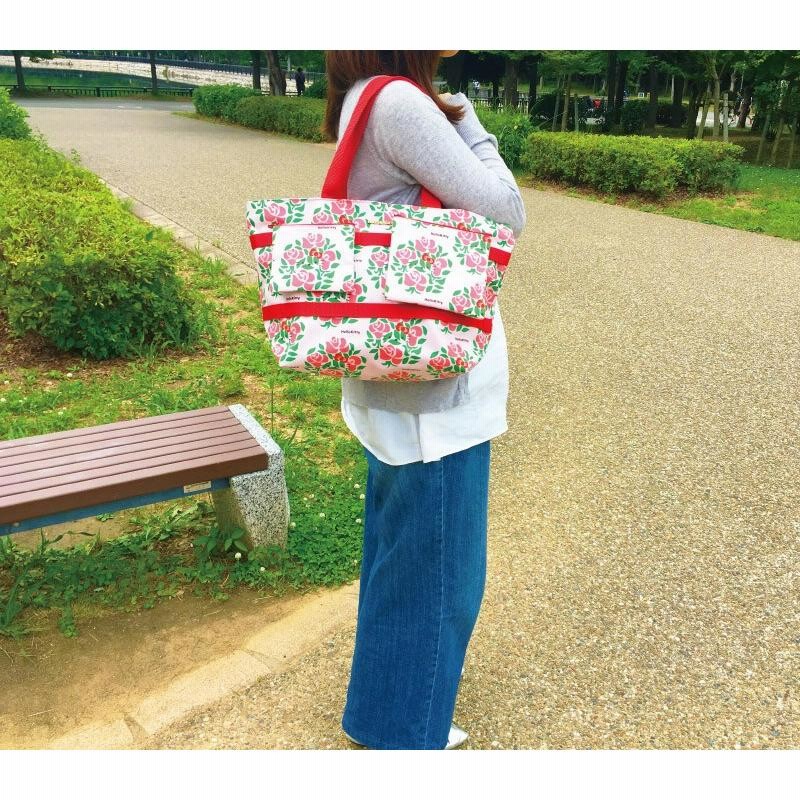 布バッグ エコバッグ 黄色 花柄 クソ