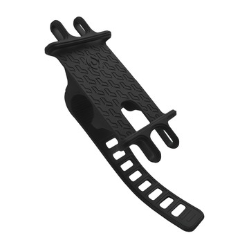 E-books N60 自行車拉扣式耐震手機支架 適用於4-6吋手機 高彈性矽膠  1個