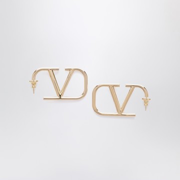 VLogo Signature gold-tone earrings