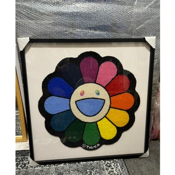 【TACKSTHGOOD】全新正品 Takashi Murakami 村上隆 地毯掛畫 裱框 85x85