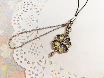 幸運草吊飾 日本友禪紙 和紙GT06-005(手作~獨一商品)