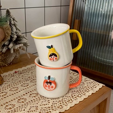 陶瓷杯馬克杯可愛少女創意個性潮流牛奶早餐杯情侶杯子家用大容量