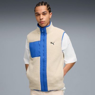 PUMA 基本系列雙面穿羔羊絨開襟背心(M) 男 刷毛背心 68837287