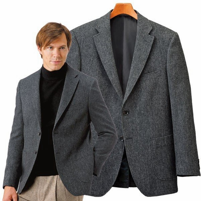 ウール混ツイードジャケット ビジネス カジュアル センターベント メンズ 秋冬春 50代 60代 通販 Lineポイント最大0 5 Get Lineショッピング