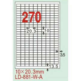 【龍德】LD-881(直角) 雷射、影印專用標籤-金/銀色 10x20.3mm 15大張/包【APP滿額下單4%點數(單一帳號最高1000點)】7/31止