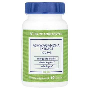 The Vitamin Shoppe, 南非醉茄提取物，470 毫克，60 粒膠囊