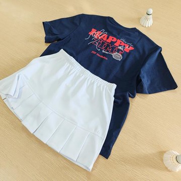 韓國2025秋冬meditation新品羽毛球服短袖男女同款運動速干T兩色