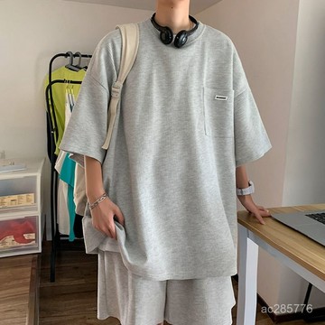 【精選套裝】夏季套裝男韓版潮流帥氣潮ins寬鬆潮牌搭配