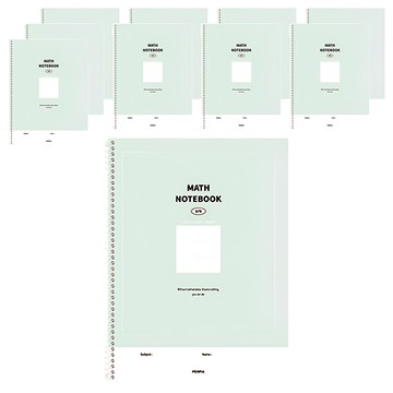PENPIA 2000 粉嫩 6分隔數學彈簧筆記本  顏色隨機  10本