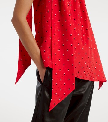 Acne Studios Sombana printed asymmetric silk top