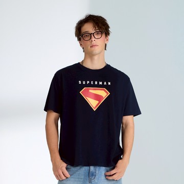 CACO-MIT 超人電影版LOGO印花短T-男【J1DC500】