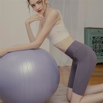 【巴黎精品】瑜珈褲運動五分褲-高腰健身跑步速乾女休閒褲2色a1bb26