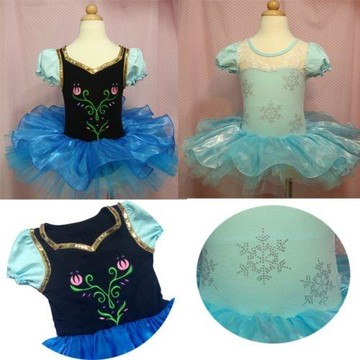 冰雪奇緣芭蕾裙系列Elsa公主短袖芭蕾舞裙安娜六一兒童節演出服