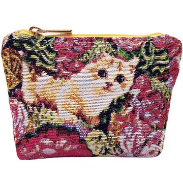 零錢包  收納 / 防潑水 平織緹花 躲貓貓