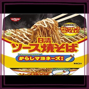 日清食品 ソース焼そばカップ からしマヨネーズ付き 108G×12個