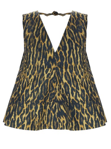 ganni top "leopard"