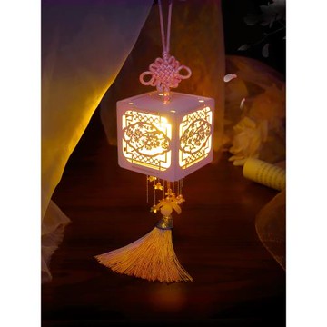 diy手工古風燈籠迷你中式花燈宮燈拼圖裝飾掛飾玩具女孩生日禮物