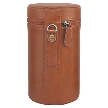 PU皮單眼相機鏡頭筒 中長焦鏡頭保護套 大(19 x 10 x 10cm) 棕色  1個  SBO-250905009