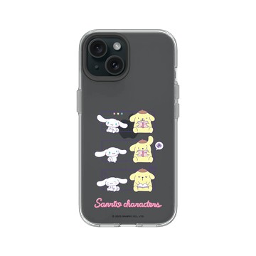 iPhone 15 Clear 透明 - 三麗鷗-布丁狗＆大耳狗綜合圖 Mix Characters - 狗狗日常