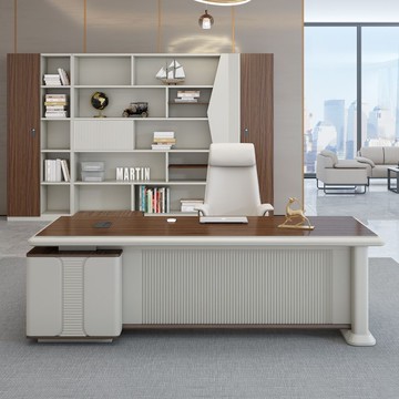 免稅開票 老闆桌 老板辦公桌椅組合簡約現代總裁桌經理主管桌輕奢大班臺辦公室家具SS79快速出貨