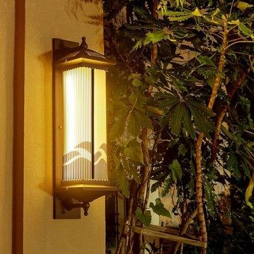 免運/公司貨 柱頭燈 太陽能庭院燈 燈具 新中式太陽能壁 室外別墅庭院外墻超亮戶外陽臺防水大門柱子高檔 可開發票 全館五折 工廠現貨直銷 新品特價 m10231