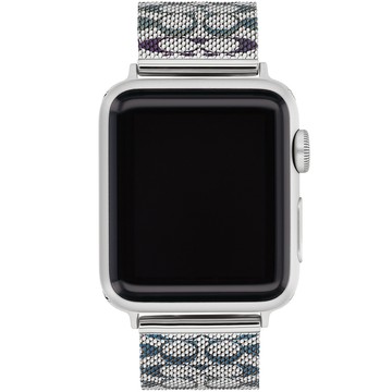 錶帶 COACH Apple Watch 錶帶 38/40/41mm 適用 藍紫漸層 C字米蘭錶帶-銀 (不含手錶)