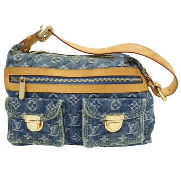 LOUIS VUITTON LV 路易威登 藍色 原花 單寧 Baggy PM 肩背包 M95049 【二手名牌BRAND OFF】