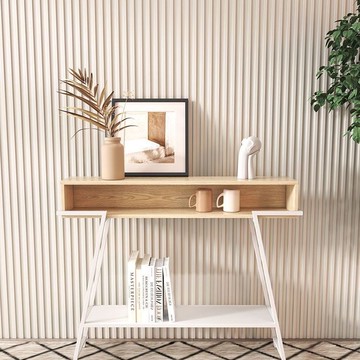 快速出貨 可開發票 現代玄關桌入戶簡約進門邊輕奢金屬焊接柜長條幾靠墻實木鐵置物架