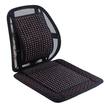 酷陸瑪夏季木珠涼席腰枕靠枕辦公室 cf