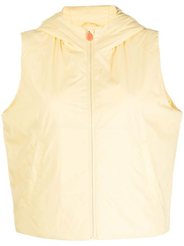 Save The Duck - sleeveless hooded gilet - women - Recycled Nylon/Recycled Nylon/Recycled Polyester - 4 - Yellow