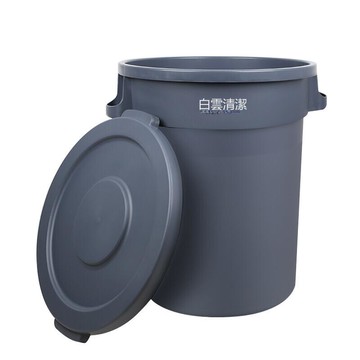 白云大號圓形垃圾桶帶蓋四輪底座物業小區加厚儲物蓄水桶[DD080109]