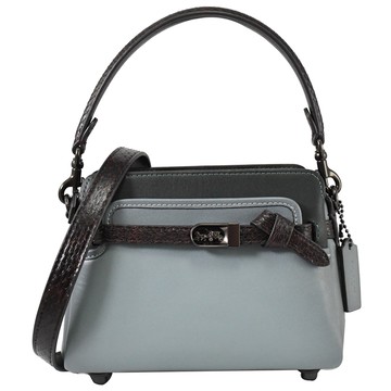 COACH C5371 Tate 18 綁結蛇紋飾邊兩用包.藍/綠