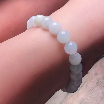【好運連連】冰種飄花翡翠手珠手鍊 | 天然緬甸玉A貨翡翠 | 送禮