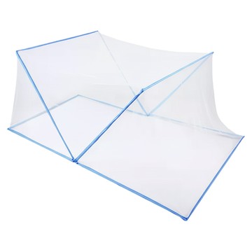 免安裝密網可折疊無底蚊帳 兒童款  藍色  130 x 60 x 58cm