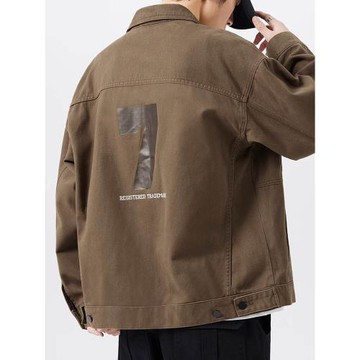 牛仔夾克男2025春秋款新款休閑痞帥襯衫寬松襯衫休閑復古工裝外套