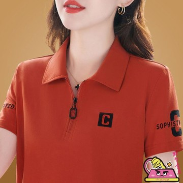 有碼數🔥夏季新款翻領短袖T恤 女修身顯瘦短袖上衣 半袖polo衫運動休閒上衣 GD優質