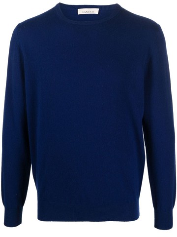 Laneus - crew neck cashmere jumper - men - Cashmere - 46 - Blue